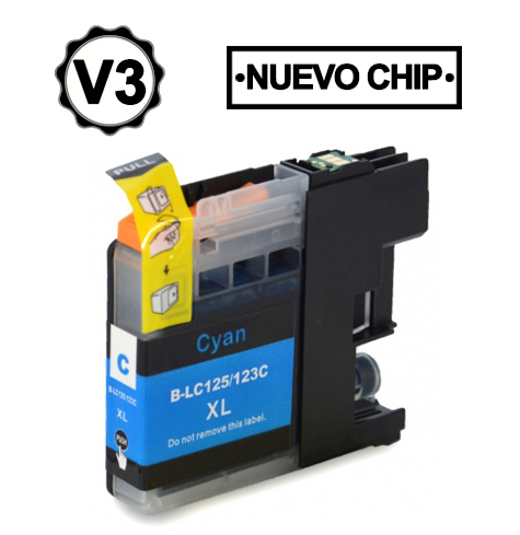 Brother LC123XL/LC121XL Cyan Cartucho de Tinta Generico - Reemplaza LC123C/LC121C