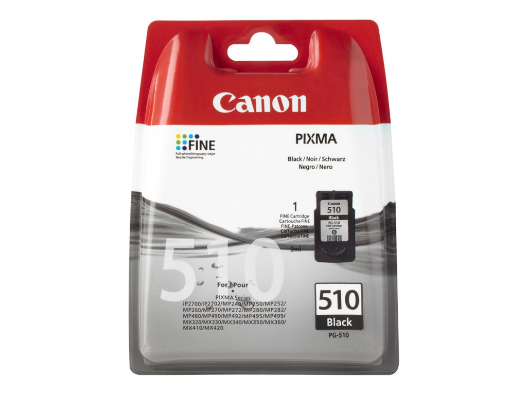 Canon PG510 Negro Cartucho de Tinta Original - 2970B009 (Blister con alarma)
