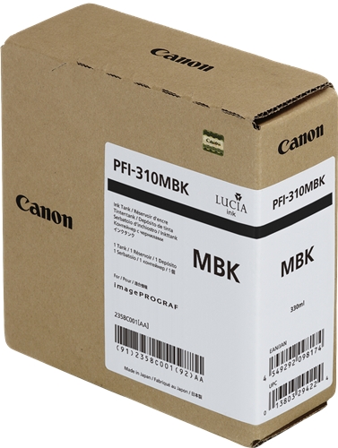 Canon PFI310 Negro Mate Cartucho de Tinta Original - 2358C001