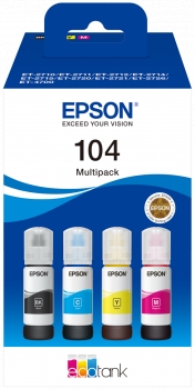 Epson 104 - Multipack de Botellas de Tinta Originales C13T00P640