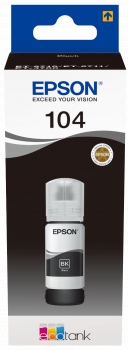 Epson 104 Negro - Botella de Tinta Original C13T00P140