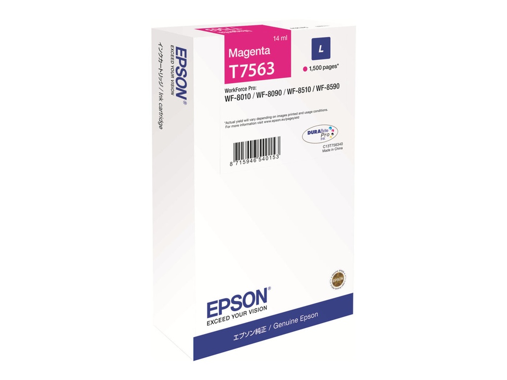 Epson T7563 Magenta Cartucho de Tinta Original - C13T756340
