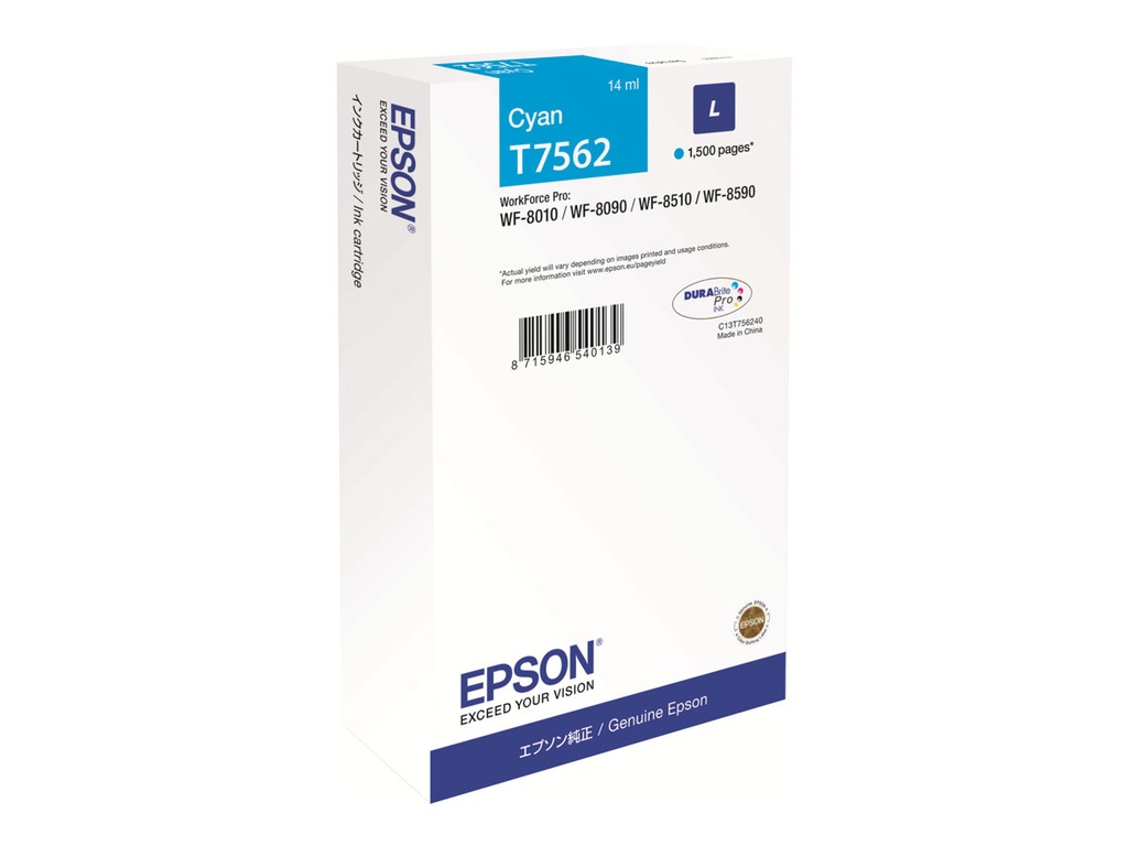 Epson T7562 Cyan Cartucho de Tinta Original - C13T756240