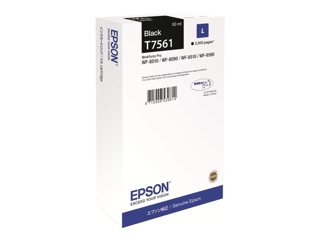 Epson T7561 Negro Cartucho de Tinta Original - C13T756140