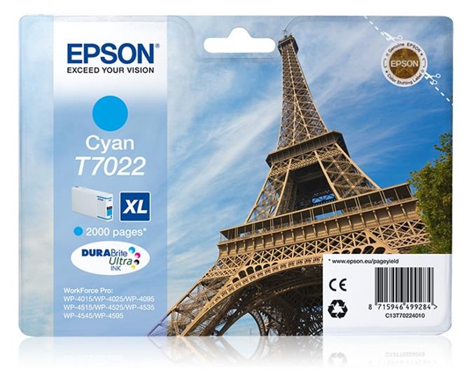 Epson T7022 Cyan Cartucho de Tinta Original - C13T70224010