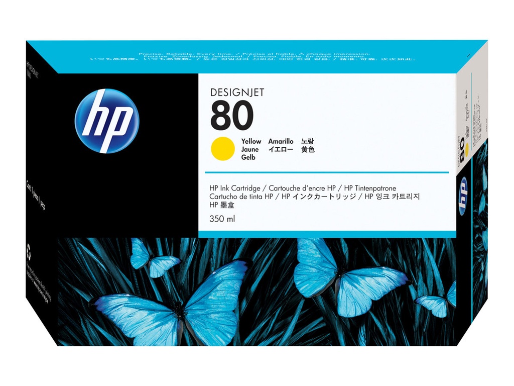 HP 80 Amarillo Cartucho de Tinta Original - C4848A