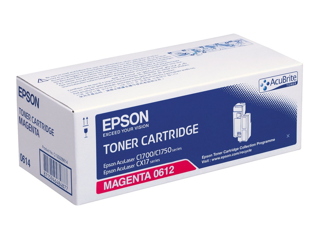 Epson Aculaser C1700/CX17 Magenta Cartucho de Toner Original - C13S050612