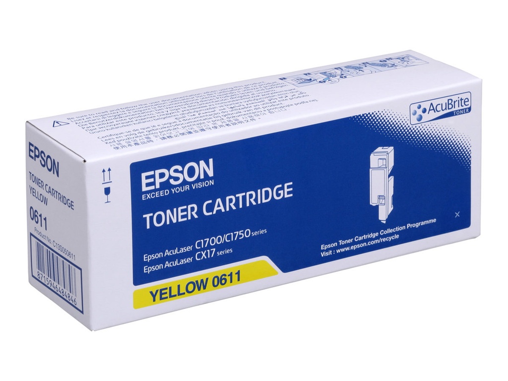 Epson Aculaser C1700/CX17 Amarillo Cartucho de Toner Original - C13S050611