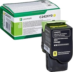 [C242XY0] Lexmark C2425/C2535/MC2425/MC2535/MC2640 Amarillo Cartucho de Toner Original - C242XY0