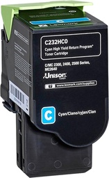 [C232HC0] Lexmark C2325/C2425/C2535/MC2325/MC2425/MC2535/MC2640 Cyan Cartucho de Toner Original - C232HC0