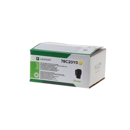 [78C20Y0] Lexmark CS421/CS521/CS622/CX421/CX522/CX622/CX625 Amarillo Cartucho de Toner Original - 78C20Y0