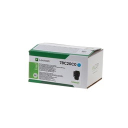 [78C20C0] Lexmark CS421/CS521/CS622/CX421/CX522/CX622/CX625 Cyan Cartucho de Toner Original - 78C20C0