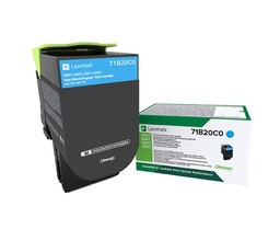 [71B20C0] Lexmark CS317/CS417/CS517/CX317/CX417/CX517 Cyan Cartucho de Toner Original - 71B20C0