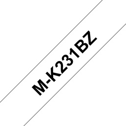 [BR-MK231BK] Brother MK231BZ Cinta No Laminada Generica de Etiquetas - Texto negro sobre fondo blanco - Ancho 12mm x 4 metros