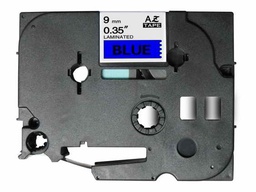 [BR-TZE521] Brother TZe521 Cinta Laminada Generica de Etiquetas - Texto negro sobre fondo azul - Ancho 9mm x 8 metros