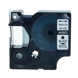 [DYR-45803] Dymo D1 45803 Cinta de Etiquetas Generica para Rotuladora - Texto negro sobre fondo blanco - Ancho 19mm x 7 metros - Reemplaza S0720830