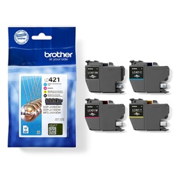 [LC421VAL] Brother LC421 Pack de 4 Cartuchos de Tinta Originales - LC421VAL
