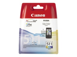 [2972B010] Canon CL511 Color Cartucho de Tinta Original - 2972B010 (Blister con alarma)