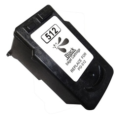 [CI-PG512] Canon PG512/PG510 Negro Cartucho de Tinta Remanufacturado - Muestra Nivel de Tinta - Reemplaza 2969B001/2970B001
