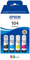 [C13T00P640] Epson 104 - Multipack de Botellas de Tinta Originales C13T00P640