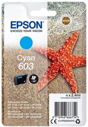 [C13T03U24010] Epson 603 Cyan Cartucho de Tinta Original - C13T03U24010