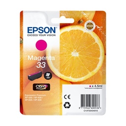 [C13T33434012] Epson T3343 (33) Magenta Cartucho de Tinta Original - C13T33434012