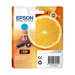 [C13T33424012] Epson T3342 (33) Cyan Cartucho de Tinta Original - C13T33424012