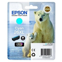 [C13T26324012] Epson T2632 (26XL) Cyan Cartucho de Tinta Original - C13T26324012