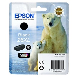 [C13T26214012] Epson T2621 (26XL) Negro Cartucho de Tinta Original - C13T26214012