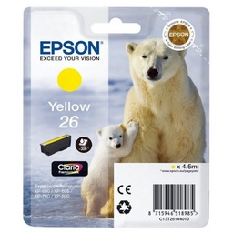 [C13T26144012] Epson T2614 (26) Amarillo Cartucho de Tinta Original - C13T26144012