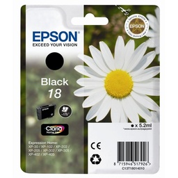 [C13T18014012] Epson T1801 (18) Negro Cartucho de Tinta Original - C13T18014012