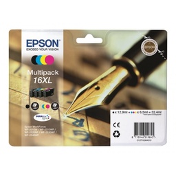 [C13T16364012] Epson T1636 Pack de 4 Cartuchos de Tinta Originales - C13T16364012