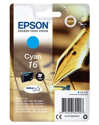 [C13T16224012] Epson T1622 Cyan Cartucho de Tinta Original - C13T16224012
