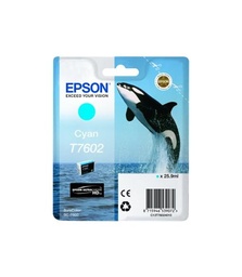 [C13T76024010] Epson T7602 Cyan Cartucho de Tinta Original - C13T76024010