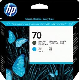 [C9404A] HP 70 Negro Mate/Cyan Cabezal de Impresion Original - C9404A