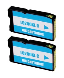 [LXI-200XLCY] Lexmark 200XL Cyan Pack 2 Cartuchos de Tinta Genericos - Reemplaza 14L0198