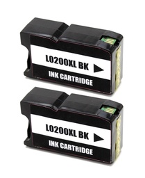 [LXI-200XLBK] Lexmark 200XL Negro Pack 2 Cartuchos de Tinta Genericos - Reemplaza 14L0197